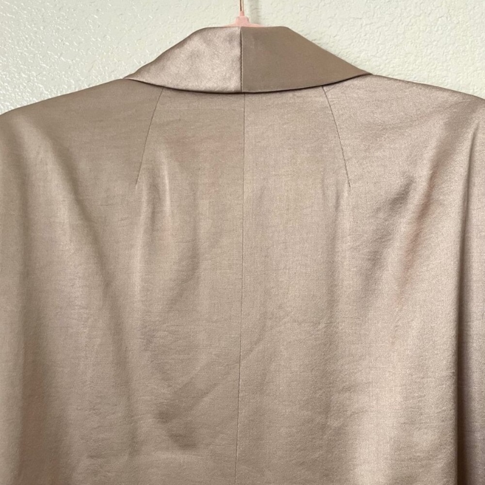 Madewell women’s BlazerTaupe Gold Satin Shawl‎ Collar  Zise 16W NEW - Picture 8 of 16